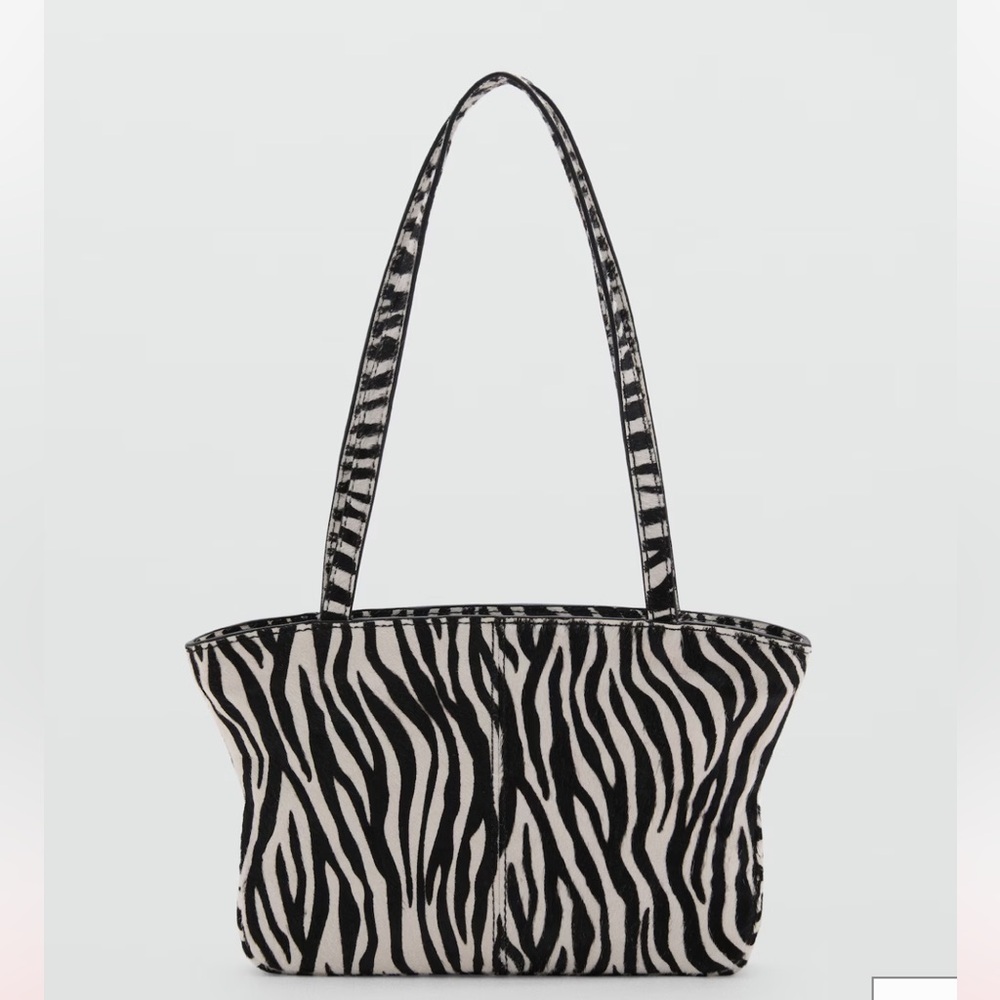 Mango Zebra Leather Bag